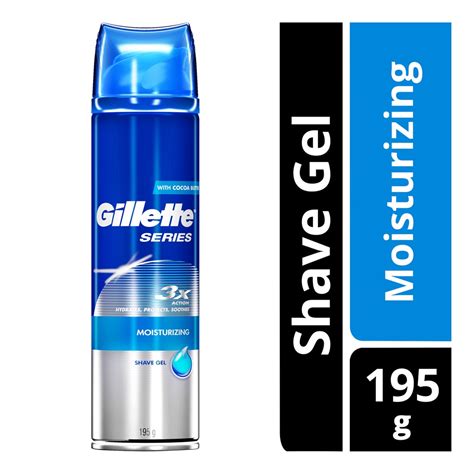 Gillette Series Shave Gel Moisturizing With Cocoa Butter X Actions Hydrates Protects