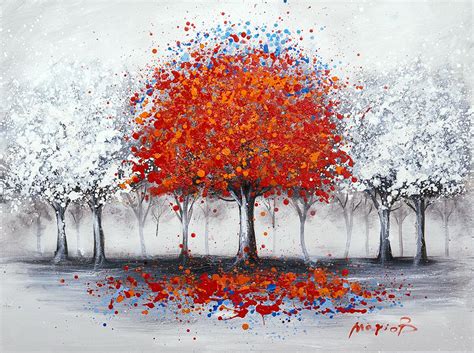 At artranked.com find thousands of paintings categorized into thousands of categories. Olivia's Loft | "Red Tree" Acrylic Painting on Canvas ...