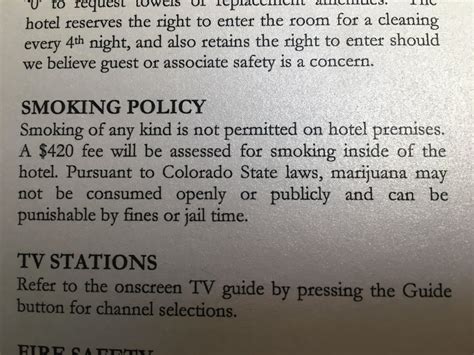 The Fee For Smoking In This Denver Hotel Rmildlyinteresting