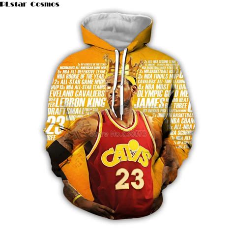 Plstar Cosmos Lebron James Funny Crown 3d All Over Printed Hoodie For Menwomen Hooded
