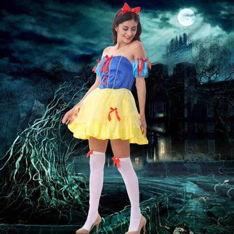 Hot Sale Female Halloween Cosplay Costume Sexy Adult Snow White Costume