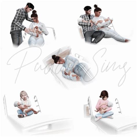 Sims 4 Cc Custom Content Couple In Hospital With Newborn Twins Pose