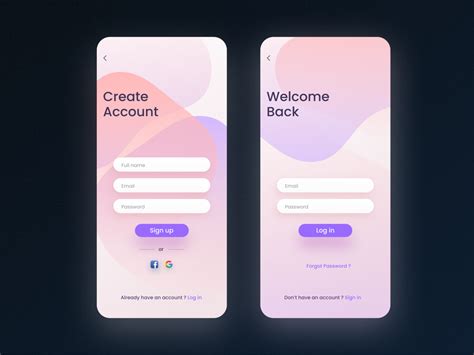 Sign In Sign Up Light Ui By Siddharth Chakraborty On Dribbble