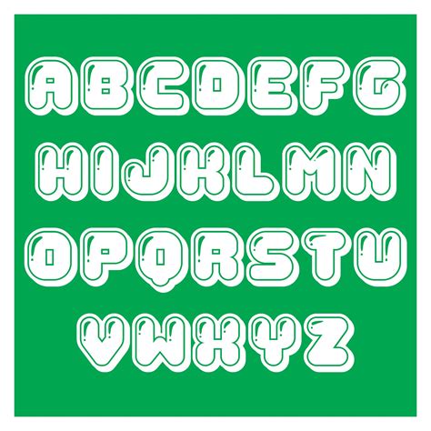 10 Best Colored Printable Bubble Letter Font Printableecom 9 Best