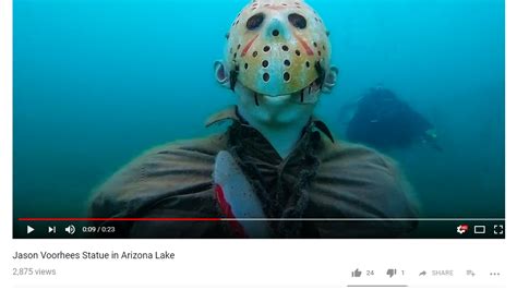 Creepy Friday The 13th Statue Submerged In Arizona Lake As Dive Marker