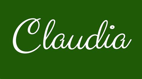 Learn How To Sign The Name Claudia Stylishly In Cursive Writing Youtube