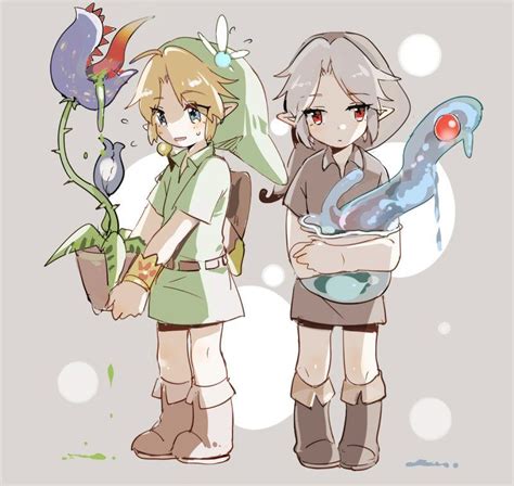 Legend Of Zelda Ocarina Of Time Art Link And Dark Link With Their