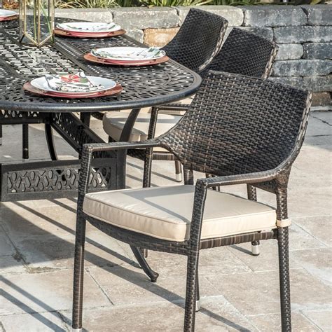 Gentilly 7 Piece Wicker Patio Dining Set W 86 X 42 Inch Oval Table