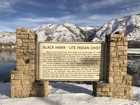 Black Hawk Ute Indian Chief Utah Historical Markers