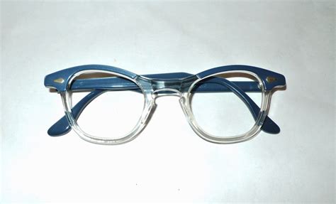 Vintage Nos Tart Optical Blue On Clear Eyeglass Frames Vintage 60s Eyewear By Bibbysrocket On