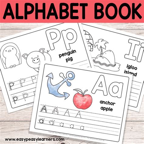 Free Printable Alphabet Book Alphabet Worksheets For Pre K And K