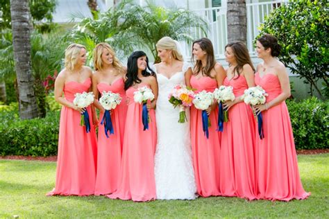 An Elegant Navy And Coral Wedding Every Last Detail