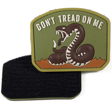 Dont Tread On Me Green Pvc Morale Patch 3d Tactical Badge Hook Loop