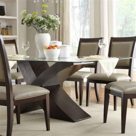 39 Modern Glass Dining Room Table Ideas Table Decorating Ideas