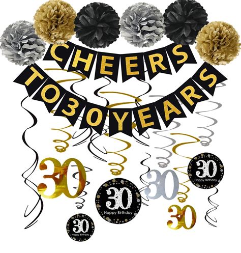 Buy Famoby 30th Birthday Party Decorations Kit Cheers To 30 Years