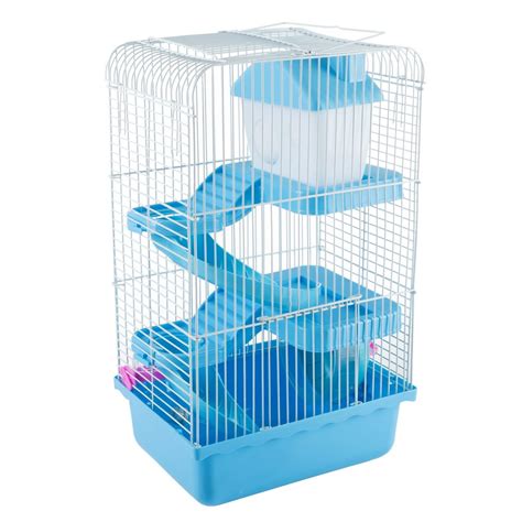 Petmaker Hamster Starter Cage With Attachmentsaccessories Blue