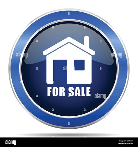 For Sale Vector Icon Modern Design Blue Silver Metallic Glossy Web And