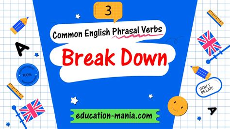 Common English Phrasal Verbs Break Down Education Mania