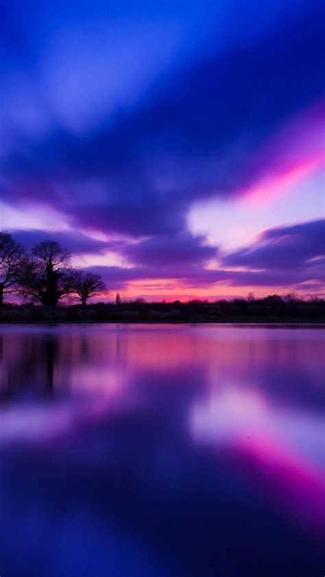 Sunset Lake Iphone 6 Plus Wallpaper Sunset Nature Purple Sunset