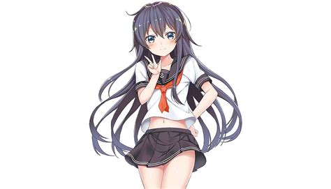 1366x768px 720p Free Download Akatsuki Anime Girl Kancolle Long