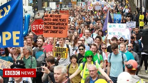 Thousands At March For Europe Brexit Protest Bbc News