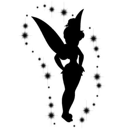 Tinkerbell Silhouette With Pixie Dust Help The Dis Clipart