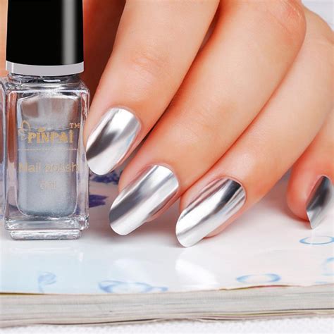 Mirror Nail Polish Plating Silver Paste Metal Color Mirror Silver Base Coat For Nail Art Jul