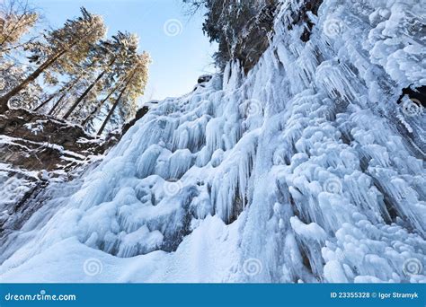 Frozen Waterfall Stock Photo Image Of Details Still 23355328