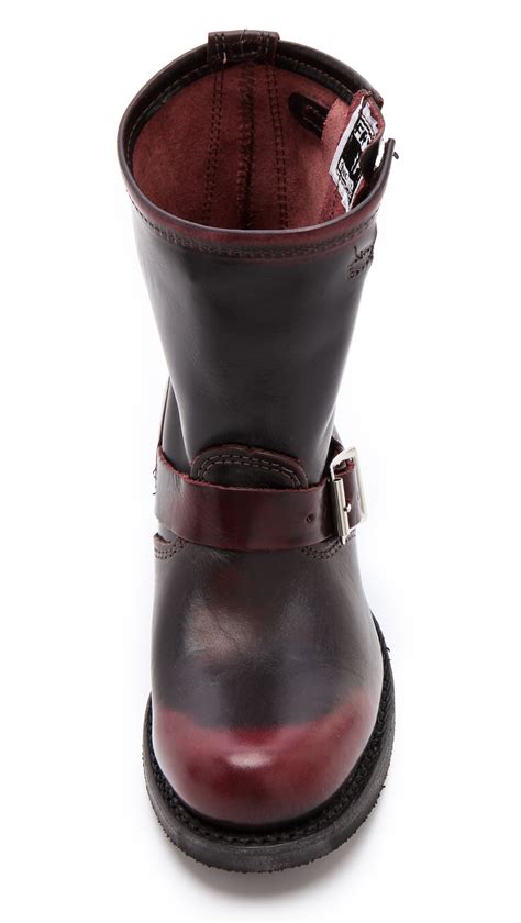 Orders over $99 ship free! Lyst - Frye Engineer 8r Boots in Red