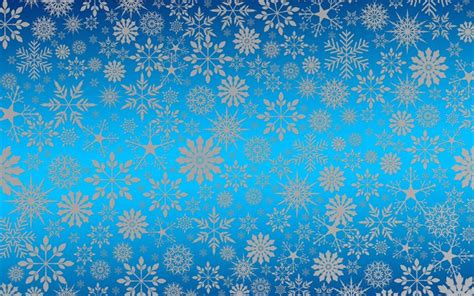 Download Wallpapers Winter Background Blue Background With Snowflakes