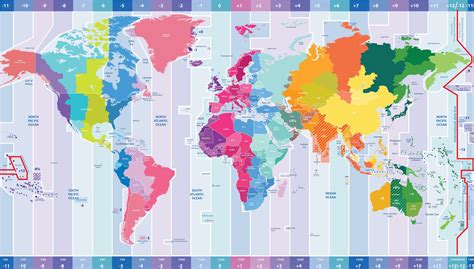 mapa de las zonas horarias del mundo diferencia horaria de mundo