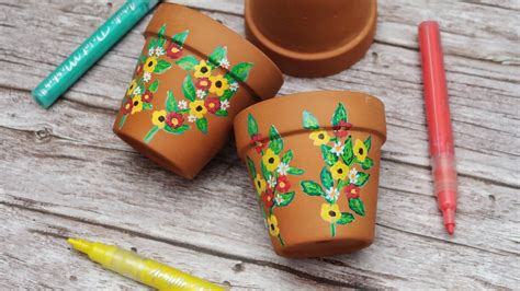 How To Paint Plant Pots Using Acrylic Paint Pens Chalkola Chalkola Art Supply