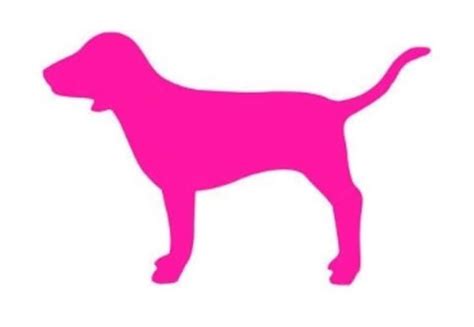 Pink Dog Vinyl Sticker Logo Victoria Secret Window Laptop Car Etsy
