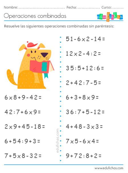 Operaciones combinadas Cuadernos para niños Matematicas primero de secundaria Ejercicios