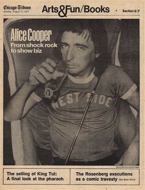 Chicago Tribune August 21 1977 Alice Cooper Echive