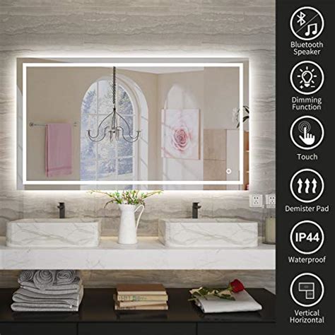 Sbagno 800 X 600mm Backlit Led Illuminated Bathroom Mirror And Additional Features Bluetooth