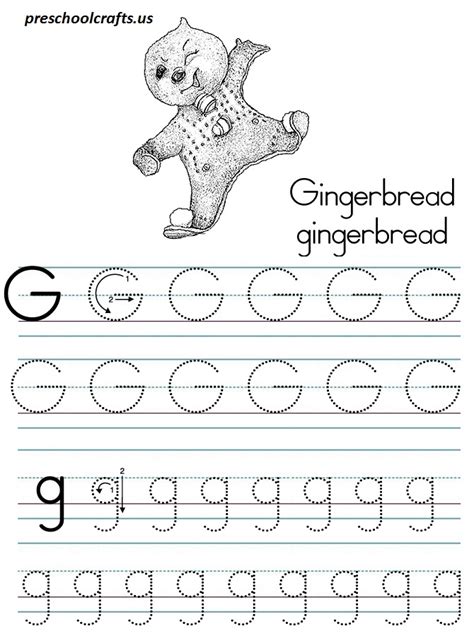 Alphabet Letter G Coloring Pages Preschool Crafts