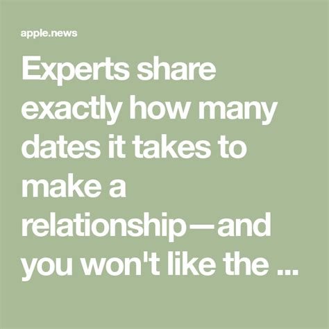 Experts Share Exactly How Many Dates It Takes To Make A Relationship