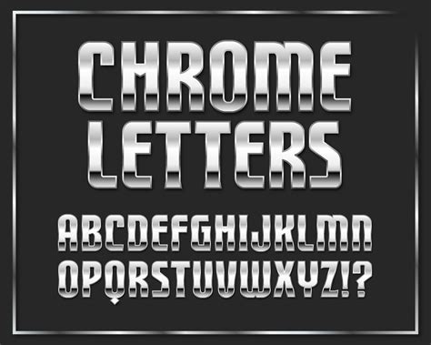 Png Shiny Chrome Alphabet Letters Png Only Transparent Etsy