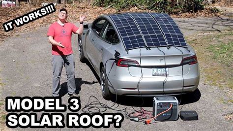 This Guy Adds A Solar Roof To His Tesla Model 3 And It Works