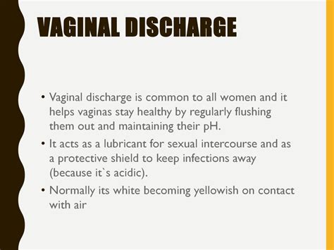 Vaginal Discharge And Stds Ppt Download