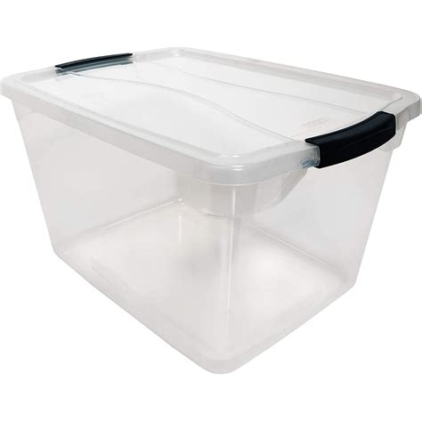 Rubbermaid Cleverstore Clear 30 Qt Pack Of 6 Stackable Plastic Storage