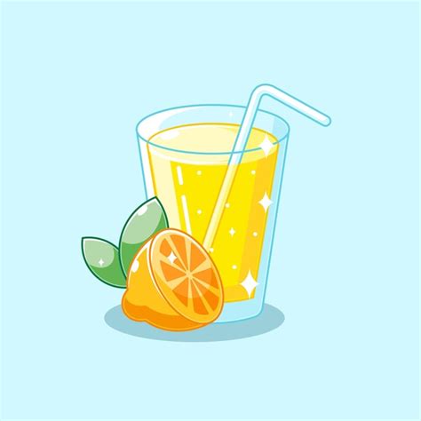 Premium Vector Cartoon Lemonade In Glass Design