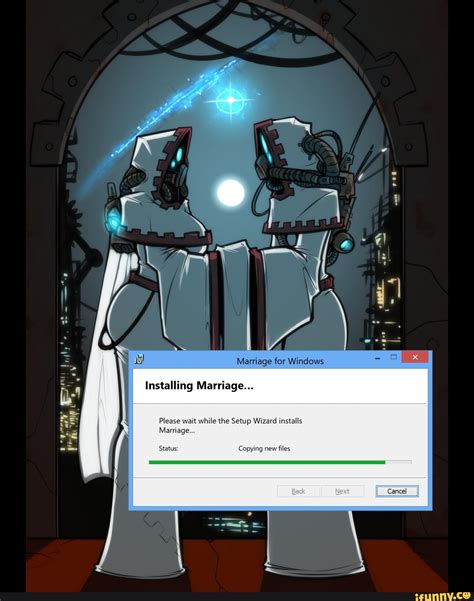 Marriage For Windows Installing Marriage Please Wait While The Setup