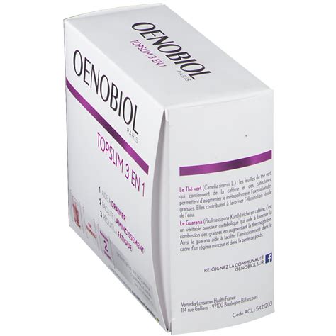 Oenobiol® Topslim® 3 En 1 Framboise Shop Pharmaciefr