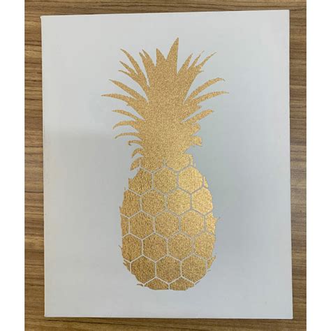 Gold Foil Pineapple Canvas Wall Art 9 X 11 At Home