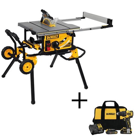 Dewalt 15 Amp Corded 10 In Job Site Table Saw With Rolling Stand And