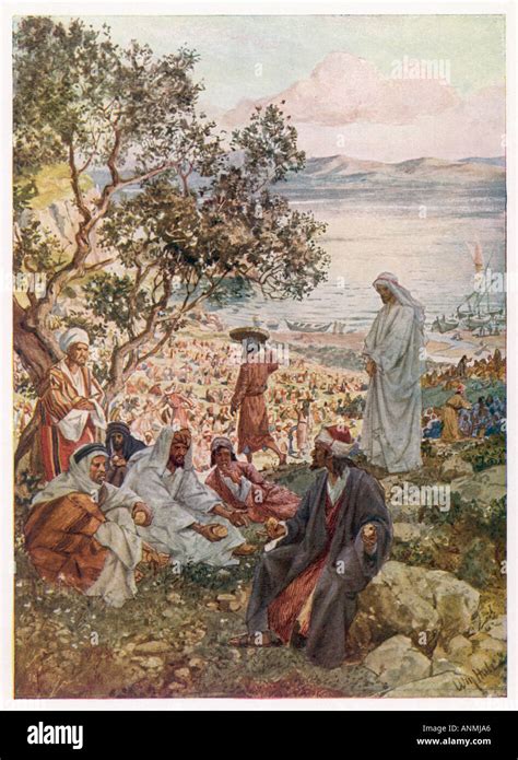 Jesus Feeds 5000 Stock Photo - Alamy