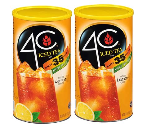 2 Pack 4c 35 Qt Lemon Iced Tea Mix 826 Oz