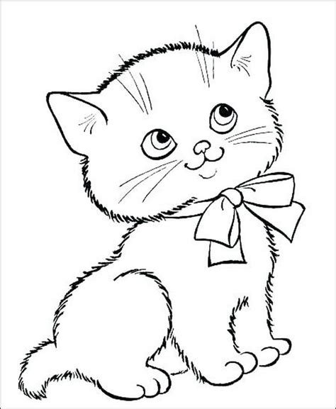 Gambar Mewarnai Kucing Cantik Mewarnai Binatang Ibadah Sketsa Paud